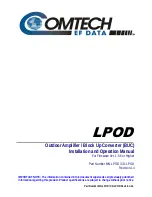 Предварительный просмотр 1 страницы Comtech EF Data LPOD Installation And Operation Manual