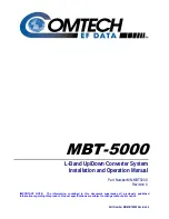 Preview for 1 page of Comtech EF Data MBT-5000 User'S Installation And Operation Manual