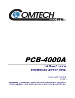 Предварительный просмотр 1 страницы Comtech EF Data PCB-4000A Installation And Operation Manual