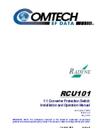 Comtech EF Data Radyne RCU101 Installation And Operation Manual preview