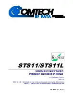 Preview for 1 page of Comtech EF Data Radyne STS11 Installation And Operation Manual