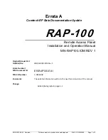 Preview for 3 page of Comtech EF Data RAP-100 Installation And Operation Manual