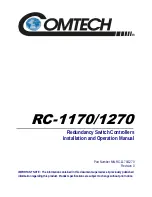 Preview for 1 page of Comtech EF Data RC-1170 Installation And Operation Manual