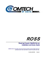 Comtech EF Data ROSS Installation And User Manual preview