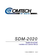 Предварительный просмотр 1 страницы Comtech EF Data SDM-2020 Installation And Operation Manual