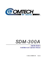 Comtech EF Data SDM-300A Installation And Operation Manual preview