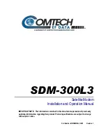 Comtech EF Data SDM-300L3 Installation And Operation Manual preview