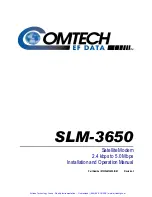 Preview for 2 page of Comtech EF Data SLM-3650 Installation And Operation Manual