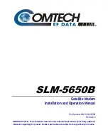 Comtech EF Data SLM-5650B Installation And Operation Manual preview