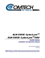 Preview for 1 page of Comtech EF Data SLM-5650C CyberLynx Installation And Operation Manual