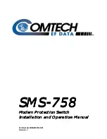 Preview for 1 page of Comtech EF Data SMS-758 Installation And Operation Manual