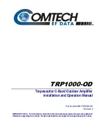 Comtech EF Data TRP1000-OD Installation And Operation Manual предпросмотр