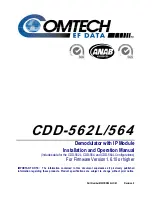 Preview for 1 page of Comtech EF Data Vipersat CDD-562L Installation And Operation Manual