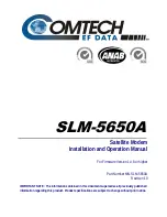 Предварительный просмотр 1 страницы Comtech EF Data Vipersat SLM-5650A Installation And Operation Manual