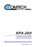 Comtech EF Data XPA-200 Installation And Operation Manual preview