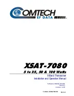 Preview for 1 page of Comtech EF Data XSAT-7080 Series Installation And Operation Manual