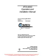 Предварительный просмотр 1 страницы Comtech EF Data XTD-400C Operation And Installation Manual