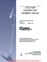 Preview for 3 page of Comtech Xicom Technology XTD-750K Operation And Installation Manual