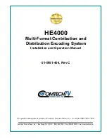 Preview for 1 page of ComtechTV HE4000 Installation And Operation Manual