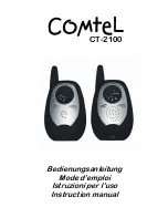 Preview for 1 page of Comtel CT-2100 Instruction Manual