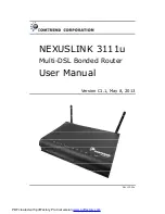 Preview for 1 page of Comtrend Corporation NEXUSLINK 3111u User Manual