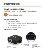 Preview for 1 page of Comtrend Corporation PoE-9212 Quick Installation Manual