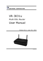 Preview for 1 page of Comtrend Corporation VR-3031u User Manual