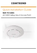 Предварительный просмотр 1 страницы Comtrend Corporation WAP-PC1200C Quick Installation Manual