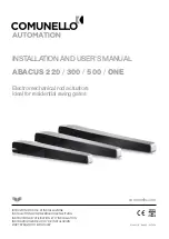 Comunello Automation ABACUS 220 Installation And User Manual preview