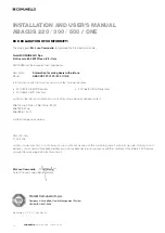 Preview for 16 page of Comunello Automation ABACUS 220 Installation And User Manual