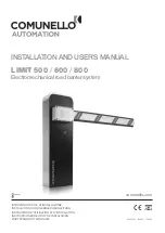 Comunello Automation LIMIT 500 Installation And User Manual preview