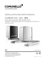 Comunello CONDOR 220 Installation And User Manual preview