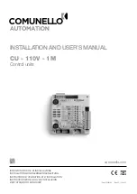 Предварительный просмотр 1 страницы Comunello CU-110V-1M Installation And User Manual