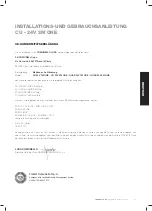 Preview for 35 page of Comunello CU 24V 2M ONE Installation And User Manual