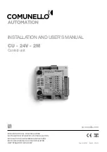 Предварительный просмотр 1 страницы Comunello CU-24V-2M Installation And User Manual