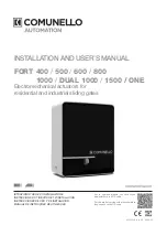 Предварительный просмотр 1 страницы Comunello FORT 1000 Installation And User Manual