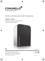 Comunello FORT 3500 Installation And User Manual preview