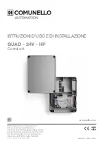 Предварительный просмотр 1 страницы Comunello QUAD 24V HP Installation And User Manual