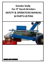 Preview for 1 page of Con-Treat Grinder Dolly Safety & Operators & Parts Manual