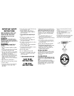 Preview for 1 page of Conair 06PM8019 Use And Care Manual