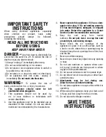 Preview for 2 page of Conair 1002XDIC Instruction Manual
