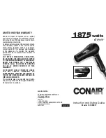 Preview for 1 page of Conair 131XWRC Instruction & Styling Manual