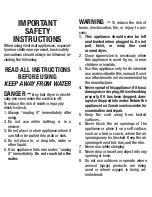 Preview for 2 page of Conair 152WC Instruction Manual