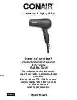 Preview for 7 page of Conair 152WC Instruction Manual