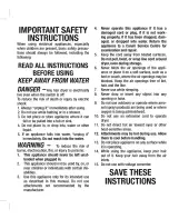 Preview for 1 page of Conair 199RC Instruction Manual