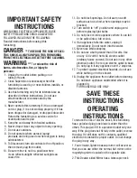 Предварительный просмотр 1 страницы Conair BE67SNC User And Care Manual