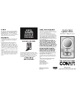 Preview for 2 page of Conair BE93 07NP202 Use And Care Manual