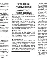 Preview for 6 page of Conair CB890CSC Instruction Manual