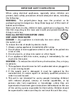 Preview for 2 page of Conair CGS19A User Manual