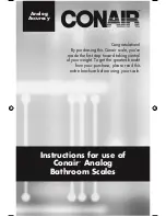 Preview for 1 page of Conair CN111 Instructions For Use